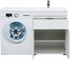 Aquanet 239216 Тумбас раковиной Токио 130 R напольная 1 ящик 2 фасада цвет белый глянец (239216)