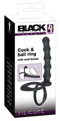 Насадка на пенис для двойного проникновения Cock & ball ring - 