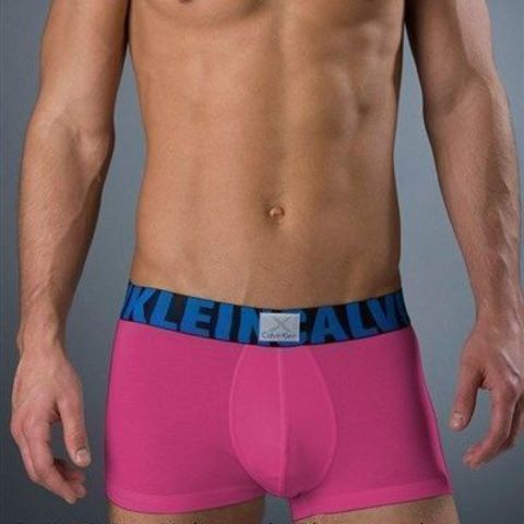 Мужские трусы боксеры модал Calvin Klein X Word Trunk Pink Blue