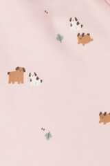 Комбинезон для новорожденных  К 6444/собачки на поле на бежево-розовом