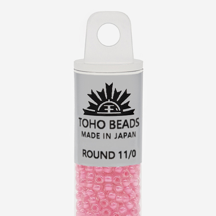 Японский бисер TOHO Round 11/0 (№987), окрашенный изнутри прозрачный