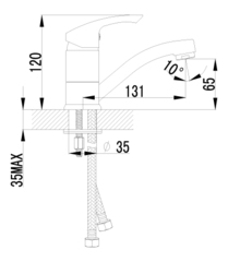 Смеситель для умывальника с поворотным изливом LEMARK plus Strike – LM1107C