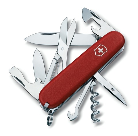 Складной нож Victorinox Climber EcoLine (3.3703) 91 мм., 14 функций, красный цвет, матовая поверхность - Wenger-Victorinox.Ru