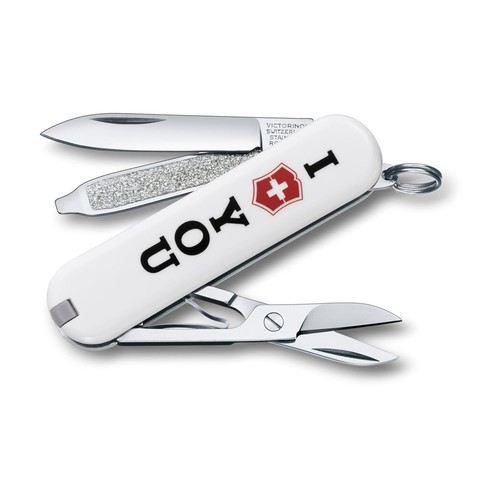 Коллекционный нож-брелок Victorinox Classic Gift (0.6223.857) цвет белый | Wenger-Victorinox.Ru