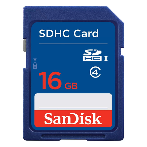 Карта памяти SanDisk 16GB SDHC 16GB Class 4 Blue