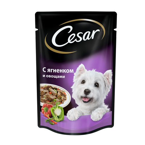 Cesar пауч для собак (ягненок с овощами) 85г