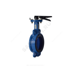 Затвор дисковый поворотный чугун Ду 250 Ру10/16 межфл с рукояткой диск чугун манжета EPDM EURO Benarmo