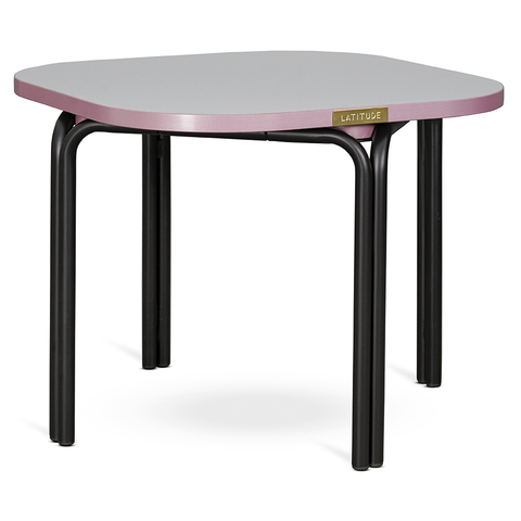 Столик кофейный ror, 50х50 см, черный/серый/розовый