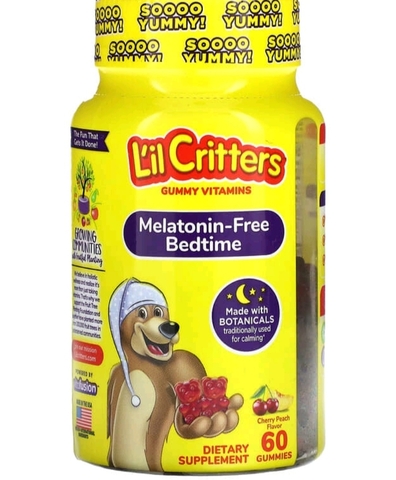 Lil critters, Жевательные мармеладки без мелатонина, вишневый персик, 60 жевательных таблеток
