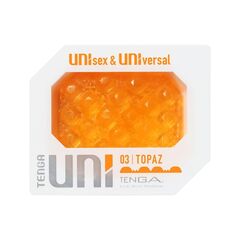 Оранжевый мастурбатор-стимулятор Tenga Uni Topaz - 