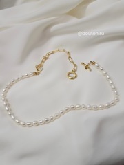 Колье из натурального жемчуга