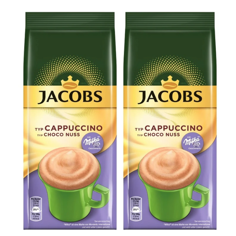 купить Комплект кофе растворимый Jacobs Cappuccino Choco Milka Nuss, 500 г пакет х 2 шт