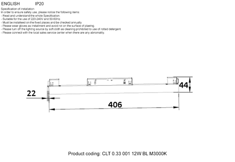 Магнитный трековый светильник Crystal Lux CLT 0.33 001 12W BL M3000K