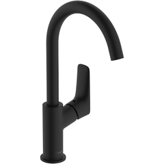 Hansgrohe Logis 71130670 Смеситель для раковины (черный матовый) фото