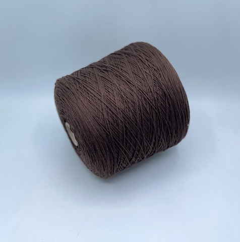 Бобинная пряжа (пр.Италия), art.Cotone, 350м/100 гр. 100%Хлопок, цвет-Темный шоколад , арт.34765