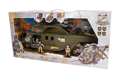 Chap Mei Игровой набор: Большой вертолет, с фигурками и джипом (звук, свет)(540059)