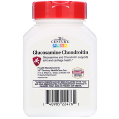 21st Century, Glucosamine / Chondroitin, Triple Strength, 750 mg / 600 mg, 60 Tablets