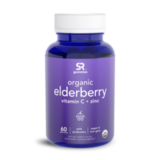 Комплекс Бузины  150 мг + Витамин C, Цинк и Пробиотики, Elderberry Gummies 150mg + C, Zn & Probiotic Organic, Sports Research, 60 жевательных капсул 1