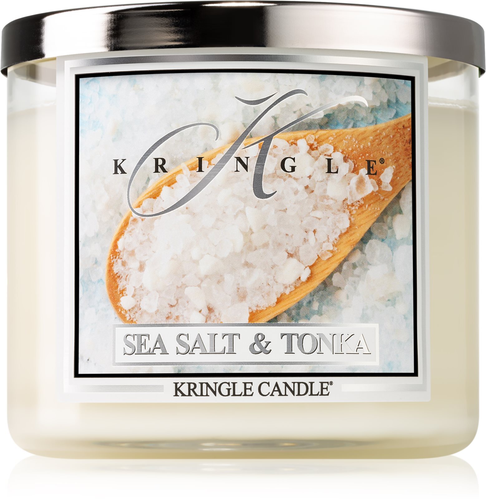 Kringle Candle ароматическая свеча Sea Salt & Tonka купить в Москве |  Доставка по России.