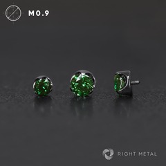 Flat Cubic Zirconia Green