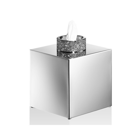 Decor Walther 0934400 Decor Walther Rocks KB Диспенсер для салфеток 13x13x15.6см, с кристаллами Swarovski®, цвет: хром