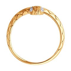 019624- Кольцо Змея из золота 585 пробы с фианитами