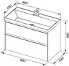 Aquanet 242525 Тумба с раковиной Гласс 90 цв.белый (242525)