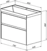 Aquanet 242524 Тумба с раковиной Гласс 80 цв.белый (242524)