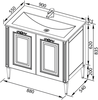 Aquanet 212621 Тумба с раковиной Aquanet Паола 90 белый/золото (литьевой мрамор) (212621)