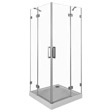 Aquanet NWD124 NWD1242 BETA 1000x1000x2000 шторка Cube распашные двери стекло прозрачное хром Набор (186409)