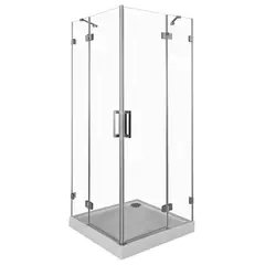 Aquanet NWD124 NWD1242 BETA 1000x1000x2000 шторка Cube распашные двери стекло прозрачное хром Набор (186409) фото
