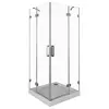 Aquanet NWD124 NWD1242 BETA 1000x1000x2000 шторка Cube распашные двери стекло прозрачное хром Набор (186409)