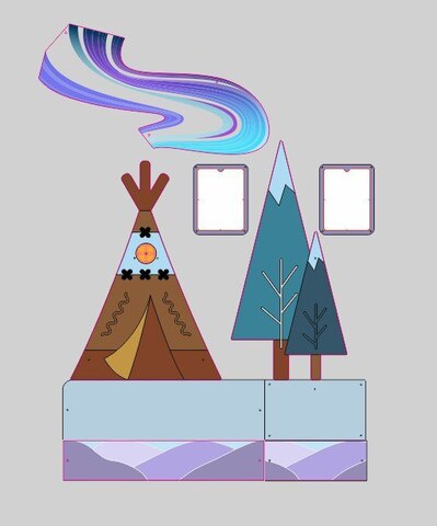 Декоративно-развивающая панель "Чум"