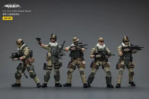 Военные набор 5 фигурок масштаб 1/18 Штурмовой отряд 