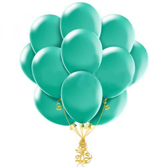 Шар воздушный 12" бирюзовый 1 шт, надут гелием