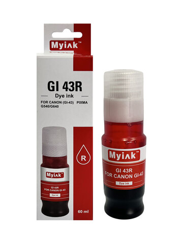 Чернила MyInk GI43R для CANON GI-43R для PIXMA G540/G640 60 мл, контейнер, red Dye