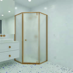 RGW 350608899-26 Душевой уголок 90*90*195 RGW HO-088-Gb Трапеция/Золото браш/Матовое/8 мм (2 уп.) фото