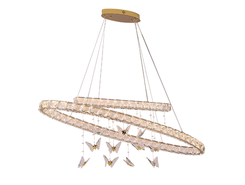 Подвесная светодиодная люстра Newport ISABEL 8120/120 oval gold, М0069606