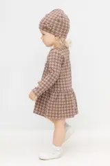 платье  для девочки  КР 5891/беж,гусиная лапка к505