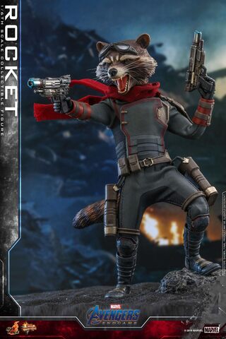 Фигурка Енот Ракета масштаб 1/6 Мстители Финал Hot Toys