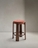 Granite Барный табурет из терракотового шенилла и массива ясеня в отделке орех 75 см