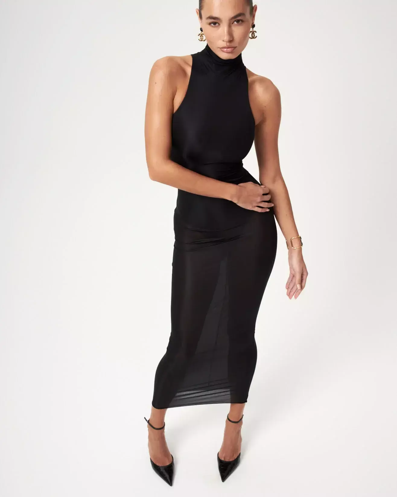 Платье-боди полупрозрачное Kim