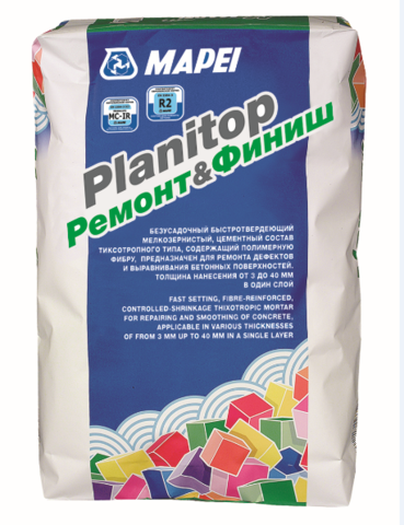 Mapei Planitop Remont & Finish/Мапей Планитоп Ремонт и Финиш цементный состав для ремонта дефектов и выравнивания бетонных поверхностей