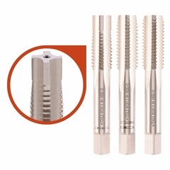 Метчик М10х1,5 (Комплект 3шт, с цапфой) DIN352 HSSEV3 6h 70мм a=5,5 H-Tools 113230HT