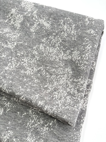 Трикотаж жаккардовый, футер 3-х ниточный, Светло-серый