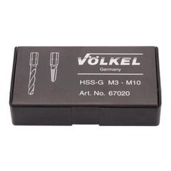 Набор метчиков для шуруповерта M3 -M10 (+ сверла) HSS-G 13пр Volkel 67020