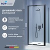 RGW 7032135288-14 Душевой уголок 80*80*200 RGW SV-135-2B (SV-05-2B + Z-050-3B) Квадрат/Чёрный/Прозрачное/8 мм