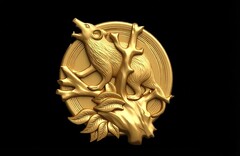 Силиконовый молд Крыса (медальон)