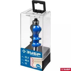 ЗУБР 22.2 x 41 мм, хвостовик 12 мм, фреза кромочная фигурная №2, Профессионал (28713-22.2)