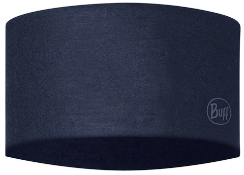 Картинка повязка Buff Headband Wide CoolNet Solid Night Blue - 1